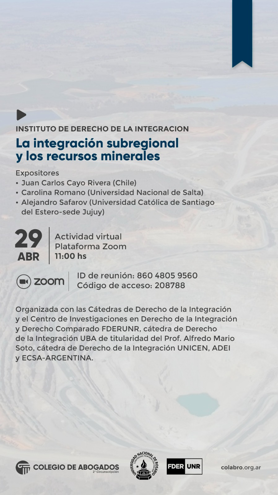 La integración subregional y los recursos minerales - 29/04/2024